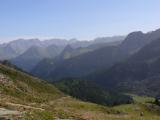 [Cliquez pour agrandir : 66 Kio] Orthez - Le pic du Midi d'Ossau : vallée en perspective.
