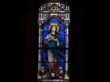 [Cliquez pour agrandir : 59 Kio] Uzan - L'église Sainte-Quitterie : vitrail de l'Assomption.